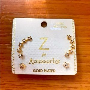 New! Accessorize Gold Plated earring x2